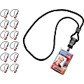 SKILCRAFT® Dual ID Card Holders, 2-1/4" x 3-7/16", Vertical, White, Pack Of 12 Holders 1 thumbnail image