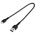 StarTech.com 12inch/30cm Durable Black USB-A to Lightning Cable, Rugged Heavy Duty Charging/Sync Cable for Apple iPhone/iPad MFi Certified 1 thumbnail image