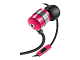 GOgroove AudiOHM HF - Earphones with mic - in-ear - wired - 3.5 mm jack - red
