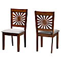 Baxton Studio Olympia Finished Wood Dining Accent Chair, Gray/Walnut Brown, Set Of 2 Chairs 1 thumbnail image