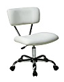 Office Star™ Avenue Six Vista Task Chair, Vinyl, White/Silver