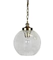 LumiSource Globe Contemporary Pendant Ceiling Lamp, 11-1/2”W, Clear Shade/Gold Base 1 thumbnail image