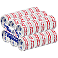 Tape Logic® Do Not Break Stretch Wrap Preprinted Carton Sealing Tape, 3" Core, 2" x 55 Yd., Red/White, Pack Of 36