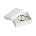 Partners Brand White Jewelry Boxes 3 1/16" x 2 1/8" x 1", Case of 100