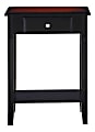 Linon Monroe 1-Drawer Accent Table With Shelf, 24"H x 18"W x 14"D, Black/Black Cherry 1 thumbnail image