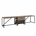 Bush Furniture Refiner 50"W 2-Person Industrial Computer Desk Set With Lateral File Cabinet, Rustic Gray/Charred Wood, Standard Delivery 1 thumbnail image