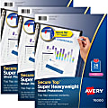 Avery® Secure Top Sheet Protectors - For Letter 8 1/2" x 11" Sheet - 3 x Holes - Ring Binder - Clear - Polypropylene - 75 / Bundle 1 thumbnail image
