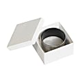Partners Brand White Jewelry Boxes 3 1/2" x 3 1/2" x 2", Case of 100