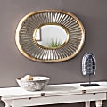 SEI Furniture Froxley Oval Decorative Mirror, 23-1/2”H x 33”W x 3-1/2”D, Silver 1 thumbnail image