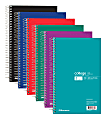 Office Depot® Brand Wirebound Notebook, Perforated, 6" x 9 1/2", 3 Subjects, College Ruled, 150 Sheets, Assorted Colors (No Color Choice) 1 thumbnail image