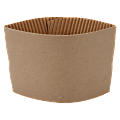 Genuine Joe Corrugated Hot Cup Sleeves, Brown, Carton Of 1,000