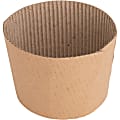 Genuine Joe Corrugated Hot Cup Sleeves, Brown, Pack Of 50