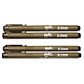 Helix Disposable Technical Drawing Pens - 0.1 mm, 0.3 mm, 0.5 mm, 0.8 mm Pen Point Size - Black Water Based Ink - 4 / Pack 1 thumbnail image