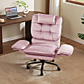 Bestier Ergonomic Velvet High-Back Executive Office Chair, Pink 1 thumbnail image