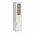Mr. Kate Tess 2-Door Storage Cabinet with Modular Storage Options, 77-3/8"H x 17-3/4"W x 15-11/16"D, Ivory Oak