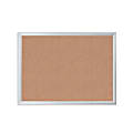 U Brands Cork Bulletin Board, 23" x 17", Silver Aluminum Frame