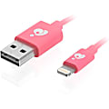 Iogear Charge And Sync Flip Reversible USB to Lightning Cable, 3.3"™, Pink