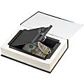 Steelmaster Real Feel Book Safe - Key Lock - for Home, Office, Money, Jewellery, Passport, Credit Card, Dorm - Internal Size 6.50" x 3.75" x 1.50" - Overall Size 8.3" x 6.1" x 1.8" - Brown - Steel