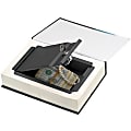 Steelmaster Real Feel Book Safe - Key Lock - for Home, Office, Money, Jewellery, Passport, Credit Card, Dorm - Internal Size 6.50" x 3.75" x 1.50" - Overall Size 8.3" x 6.1" x 1.8" - Brown - Steel 1 thumbnail image