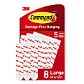 Command Large Strip Refill, 8 White Adhesive Strips, Damage Free Hanging Picture Hangers, No Tools Wall Hanging Strips For Living Spaces 1 thumbnail image
