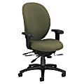 HON® Fabric High-Back Chair With Seat Glides, Olive Green/Black