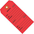 Partners Brand Consecutively Numbered Repair Tags, 4 3/4" x 2 3/8", 100% Recycled, Red, Case Of 1,000