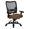 Office Star™ 75 Series Big & Tall Ergonomic Double AirGrid® Back And Custom Fabric Seat Chair, Brown