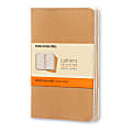Moleskine Cahier Journals, 3-1/2" x 5-1/2", Faint Ruled, 64 Pages (32 Sheets), Kraft Brown, Set Of 3 Journals 1 thumbnail image