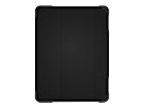 STM dux Plus Duo - Flip cover for tablet - rugged - polycarbonate, thermoplastic polyurethane (TPU) - black - academic - for Apple 10.2-inch iPad (7th generation, 8th generation, 9th generation)