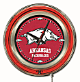 Holland Bar Stool Logo Clock, 15"H x 15"W x 3"D, Arkansas