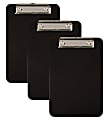 Office Depot® Brand Plastic Memo Clipboard, 6” x 9”, Black, Pack Of 3 Clipboards 1 thumbnail image