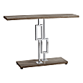 Monarch Specialties Metal Hall Console Table, Rectangular, Dark Taupe/Chrome 1 thumbnail image