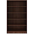 Lorell® 60"H 5-Shelf Bookcase, Walnut