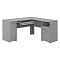 Bush Business Furniture Fairview 60"W L-Shaped Corner Desk, Cape Cod Gray, Standard Delivery