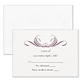 Custom Shaped Wedding & Event Response Cards With Envelopes, 4-7/8" x 3-1/2", Preferential Design, Box Of 25 Cards