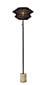Adesso Gardner Floor Lamp, 63”H, Black Shade/Travertine Base 1 thumbnail image