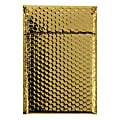 Partners Brand Gold Glamour Bubble Mailers 7 1/2" x 11", Pack of 72