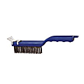 American Metalcraft Steel/Plastic Grill Brush, 11-1/2", Blue 1 thumbnail image