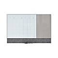 U Brands 3N1 Magnetic Glass Dry-Erase Monthly Calendar Board, 36" X 24", White/Gray Surface, White Aluminum Frame, Actual Size 35" X 23" (3197U00-01) 1 thumbnail image