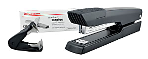 Office Depot® Brand Premium Full-Strip Stapler Combo With Staples And Remover, Black