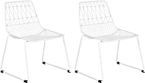 Ace Children's Wire Activity Chairs, White, Set Of 2 Chairs