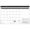 AT-A-GLANCE® Compact Monthly Desk Pad Calendar, 17 3/4" x 10 7/8", Black/White, January to December 2018 (SK1400-18)