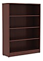 Lorell® Essentials 48"H 4-Shelf Bookcase, Mahogany