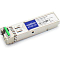 AddOn Juniper Networks EX-SFP-GE40KT13R15 Compatible TAA Compliant 1000Base-BX SFP Transceiver (SMF, 1310nmTx/1550nmRx, 40km, LC, DOM) - 100% compatible and guaranteed to work