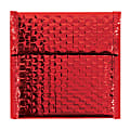 Partners Brand Red Glamour Bubble Mailers 7" x 6 3/4", Pack of 72