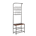 Honey-Can-Do Entryway Storage Valet, Black/Cherry 1 thumbnail image