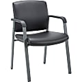 Lorell Healthcare Upholstery Guest Chair - Steel Frame Material - Square Base - Black - Vinyl - Armrest - 1 Each 1 thumbnail image
