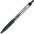 Pilot® V5 Rollingball 0.5 mm Retractable Pens, Pack Of 30, Extra Fine Point, 0.5 mm, Black/Silver Barrel, Black Ink