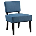 Monarch Specialties Armless Accent Slipper Chair, Blue/Black 1 thumbnail image