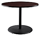 National Public Seating Round Café Table, 30"H x 36"W x 36"D, Mahogany/Black